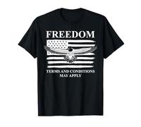 Freedom Terms and Conditions May Apply American Flag Eagle Camiseta