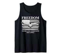 Freedom Terms and Conditions May Apply American Flag Eagle Camiseta sin Mangas