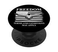 Freedom Terms and Conditions May Apply American Flag Eagle PopSockets PopGrip Adhesivo