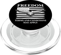 Freedom Terms and Conditions May Apply American Flag Eagle PopSockets PopGrip para MagSafe