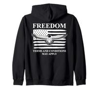 Freedom Terms and Conditions May Apply American Flag Eagle Sudadera con Capucha