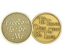 Freedom to be Me Recovery Inspirational Bronze Aa Coin Alcohólicos Anonymous Recovery Afirmation Love Coins Medallón