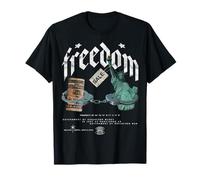 Freedom Vintage Streetwear Urban Hip Hop Metal Rock Y2K Camiseta