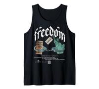 Freedom Vintage Streetwear Urban Hip Hop Metal Rock Y2K Camiseta sin Mangas