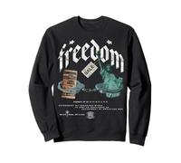 Freedom Vintage Streetwear Urban Hip Hop Metal Rock Y2K Sudadera