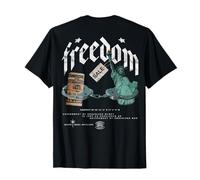 Freedom Vintage Streetwear Urban Hip Hop Rock Y2K Back Print Camiseta