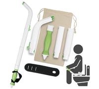 Freedomwand Ultimate Kit - Ayuda de limpieza automática con fácil liberación - Ayuda para ducha y afeitado - Ayuda portátil y extensible para inodoro para personas con discapacidad, personas mayores, minusválidas, personas pequeñas, recuperándose de la cadera de reemplazo