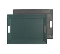 FREEFORM Duo - Bandeja reversible 2 en 1 de piel sintética, color petróleo/antracita, tamaño pequeño