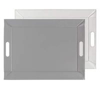 FREEFORM - Mantel Individual Reversible de Piel sintética Bicolor - Gris/Blanco - 55 x 41 cm - Elegante Mantel Individual, Adaptable a tu decoración