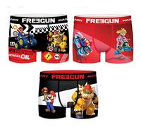 Freegun 179157 Pack 3 Calzoncillos Estampados Sorpresa de La Colección Mario Kart para Hombre