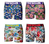Freegun 4 Calzoncillos Boxer Multicolor para niño, Pack 4pcs Pk1882, 6-8 para Niños