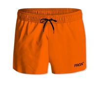 FREEGUN - Bañador para niño de Secado rápido, Pantalones Cortos de baño para niños, Malla Interior y Bolsillos Laterales, Naranja Brillante, 10-12 Años