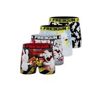 FREEGUN Boxeador Ajustado (4) para Hombre, Rojo/Turquesa/Blanco/Amarillo, S
