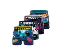 Freegun Boxeador Ajustado (Juego de 4) Niño, Azul/Morado/Blanco/Negro/Amarillo, 10-12 años