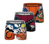 FREEGUN - Calzoncillos para niño Naruto, Kakashi, Ultra Suave y cómodo (Juego de 3), Naranja/Azul/Rojo/Negro/Azul, 12-14 años