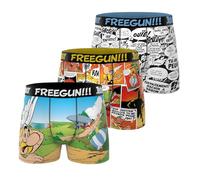 Freegun Boxer de Hombre Astérix, Calzoncillos de Hombre, ultrasuave y elástico (Paquete de 4), XL