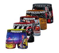 FREEGUN Boxer Hombre Animals, Calzoncillo Hombre Stretch y Transpirable (Lote de 5), XL