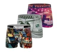 Freegun Boxer Hombre, Calzoncillos Hombre Sci-FI, Ultra-Suave y elástico (Juego de 3), Morado, XL