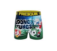 FREEGUN | Boxer Hombre De Microfibra | con Estampado De Looney Tunes Bugs Bunny | Ropa Interior Hombre Transpirable | Suaves Y Cómodos (FR/ES, Letras, XXL, Regular, Regular, Azul)