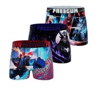 FREEGUN Boxer Hombre Heroes, Calzoncillos Hombre Transpirable y Ultra-Suave (Juego de 3), Rojo/púrpura/, L