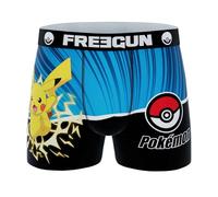 FREEGUN Boxer Homme Pokemon (FR/ES, Letras, S, Regular, Regular, Pika Volt Pkm18)