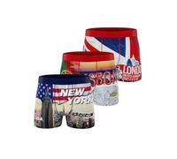 FREEGUN Boxer Homme Travel, Calzoncillos bóxer Transpirables y ultrasuaves (Juego de 3), Talla L