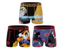 FREEGUN - Boxer para niño Ninja Naru Shippuden Shōnen Manga, Pack de 3 Sasuke Itache Ns6, 12-14 años