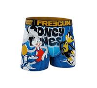 FREEGUN | Bóxers Hombre con Estampado Looney Tunes | Calzoncillos De Microfibra | Bóxer Cómodo Y Transpirables | para Uso Diario | Complementa Un Look Urbano (FR/ES, Letras, S, Regular, Regular)