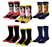 Freegun Calcetines Hombre Set de 6 Pares Variados Algodón Dragon Ball Chupa Chups Pokemon