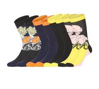 FREEGUN Calcetines Niño Dragon Ball Z, Calcetines Niños Goku, Suaves y Cómodos (Juego de 4), Talla 31/34