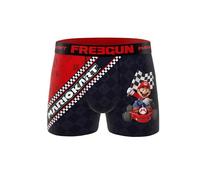 FREEGUN | Calzoncillos bóxer para Hombre | Diseño Mariokart Divertido y Colorido en Color Rojo | Ajuste cómodo y elástico | Tejido Transpirable (FR/ES, Letras, L, Regular, Regular, Rojo)