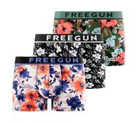 FREEGUN Calzoncillos bóxer para Hombre, Transpirables y ultrasuaves (Juego de 3), Talla 2XL