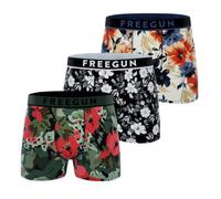 FREEGUN Calzoncillos bóxer para Hombre, Transpirables y ultrasuaves (Juego de 3), Talla S