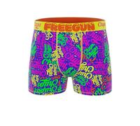 FREEGUN Calzoncillos de Hombre Chupa Chups | Estampado Sweet Colors | Cintura Elástica Ancha, 92% Poliéster, 8% Elastano y Forro de Algodón | Bóxer de Hombre (FR/ES, Letras, S, Regular, Regular)