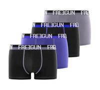Freegun Boxer para Hombre, algodón, Calzoncillos para Hombre, hipoalergénico y elástico (Juego de 4), Negro, L