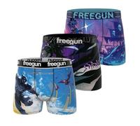 Freegun - Calzoncillos para Hombre japonés, Transpirables y Ultra Suaves (Juego de 3), Azul B10, M