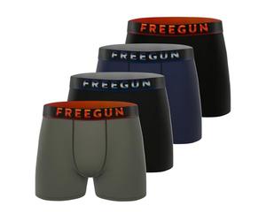 FREEGUN Calzoncillos Hombre Boxer Deporte, Pack de 4, Caqui DA (M)