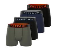 FREEGUN Calzoncillos Hombre Boxer Deporte, Pack de 4, Caqui DA (XL)