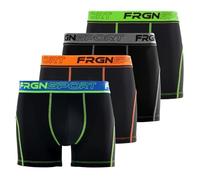 FREEGUN Calzoncillos Hombre Boxer Deporte, Pack de 4, Negro A3 (M)
