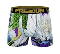 FREEGUN | Calzoncillos Hombre Boxer Dragon Ball | Diseño Divertido De Gohan Vs Cell, Antirozaduras, Cómodos Y Transpirables | Boxers Hombres De Licra Poliéster, | Ropa Interior Hombre, Talla S