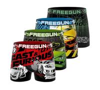 FREEGUN Calzoncillos Hombre Boxer Fast and Furious, Pack de 4, Rojo 03 (S)