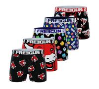 FREEGUN Calzoncillos Hombre Boxer LA Vache QUI RIT, Pack de 5, Negro A (S)