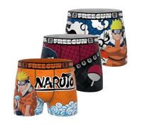 Freegun - Calzoncillos para Hombre, diseño de Naruto, Kakshi, Manga Original (Lote de 3), Naranja/Azul/Rojo/Negro/Azul, XXL