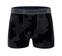 FREEGUN | Calzoncillos Hombre Boxer | Negro con Estampado De Puntos Blancos | Cómodos Y Transpirables | 95% Algodón 5% Elastano, Forro 100% Algodón | Boxers para Hombres | Ropa Interior Talla S