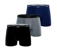 FREEGUN Calzoncillos Niño Boxer Algodón, Pack de 3, Negro C1 (8/10 años)