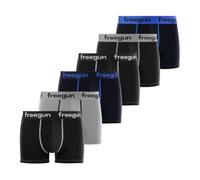 FREEGUN Calzoncillos Niño Boxer Algodón, Pack de 6, Negro P3 (12/14 años)