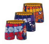 FREEGUN Calzoncillos Niño Boxer Brawl Stars, Pack de 3, Rojo 02 (8/10 años)