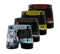 Freegun Calzoncillos Tipo bóxer para niño (Paquete de 4), Negro B04, 12-14 años