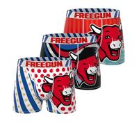 FREEGUN Fglvq/3/Bm/Pk3 Ropa Interior de Hombres, Rojo/Negro/Azul/Blanco, 10-12 años (Pack de 3) para Niños