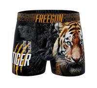 FREEGUN | Calzoncillos para Hombre | Boxer Hombre Cómodos Y Transpirables, con Ajuste Óptimo Y Tela Boxer Licra Poliéster con Estampado De Tigre | Ropa Interior Masculina, Talla L